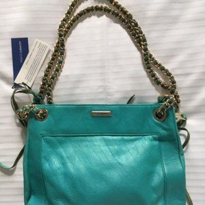 REBECCA MINKOFF AQUA/TEAL LEATHER BAG NWT
